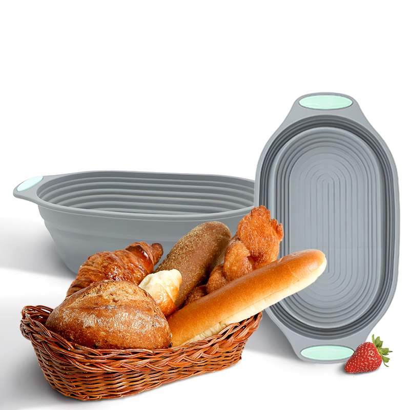 Commercial Kitchen Accessories - 1PC siliconen opvouwbare banneton broodrijsmand -