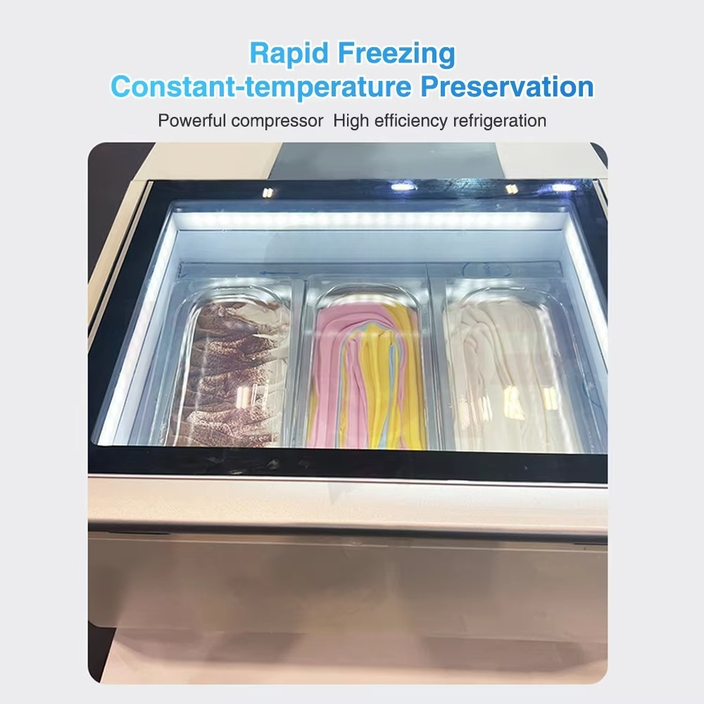 Commercial Chest Freezer - Commerciële glazen deur mini-kistvriezer Kleine nieuwe