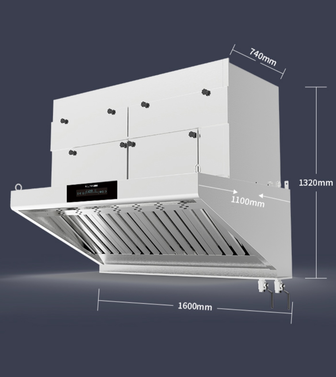 Commercial Exhaust Hood - Geïntegreerde afzuigkap zonder afvoerpijp met ESP-filter