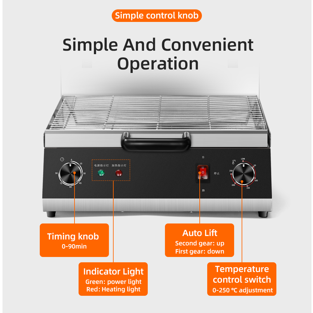 Commerciële elektrische hefvle - Commercial Kitchen Broiler recensie en prijs