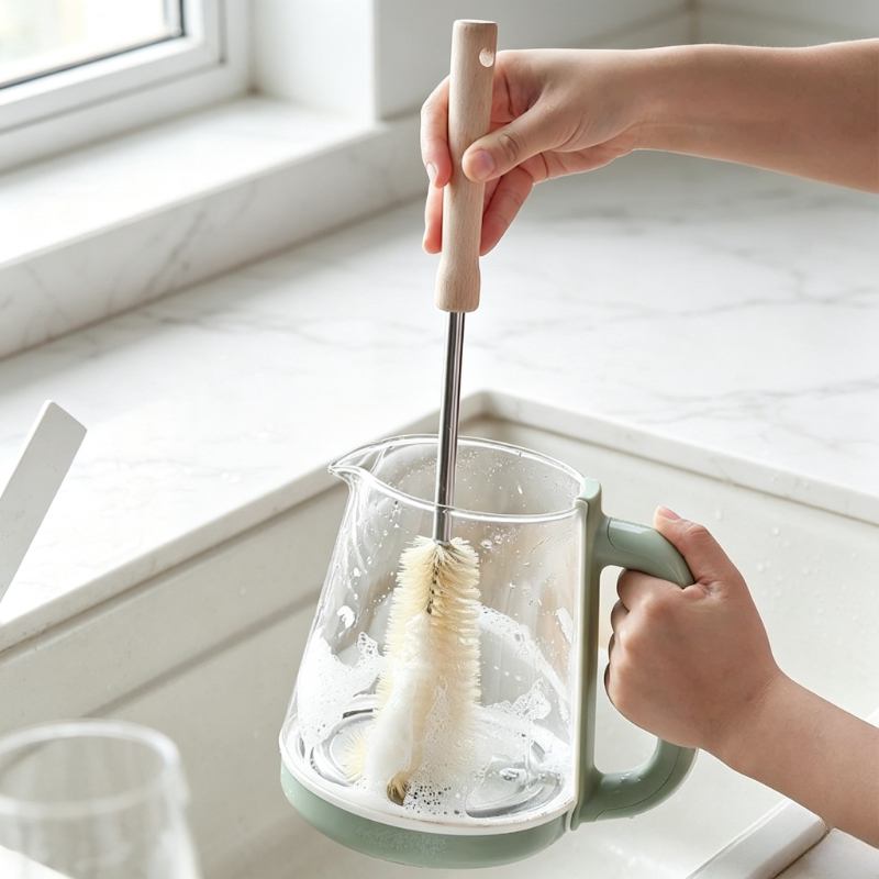 Flessenborstel met lange houte - Commercial Kitchen Cleaning recensie en prijs